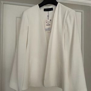 Zara White Blazer Cape